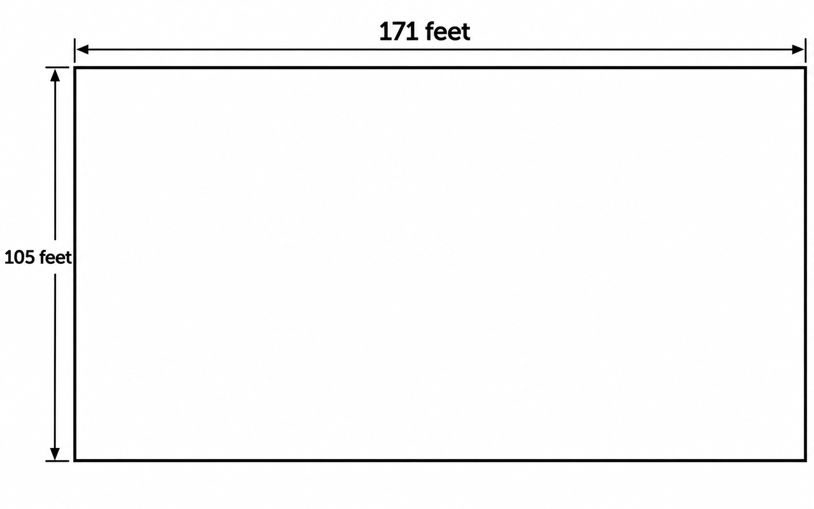 Room dimensions: 171 feet wide by 105 feet deep